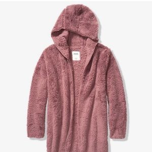 VS Pink Sherpa Cocoa Cardigan XS-S